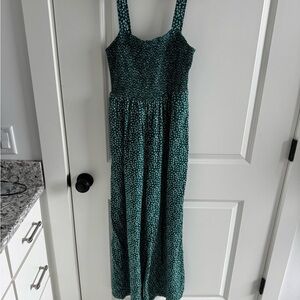 Elegant Green Patterned Women's Dress